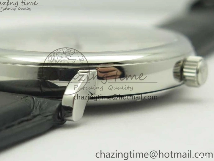 MIROTIME 0203 Supportive Portofino Automatic SS AF 1:1 Best Edition White Dial on Black Croco Leather Strap A 7184